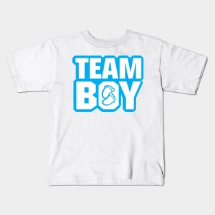 Team Boy Baby Shower Gender Reveal Party Blue Kids T-Shirt